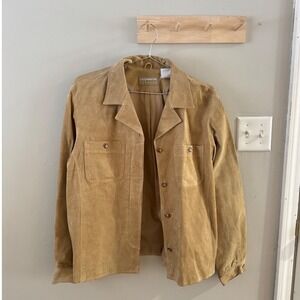 Vintage Liz Claiborne Brown Suede Jacket Button Up